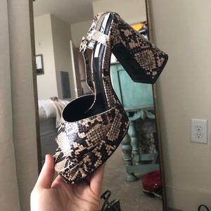 Zara Snakeskin Heels
